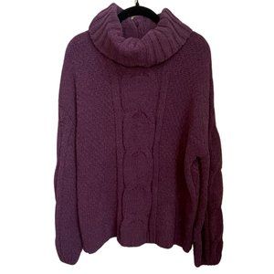 Seven7 Purple Knit Pullover Sweater size Medium NWT